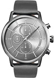 Hugo Boss Architectural Grey Dial Grey Leather Strap Watch for Men - 1513570