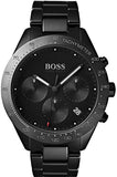 Hugo Boss Talent Black Ceramic Dial Black Steel Strap Watch for Men - 1513581