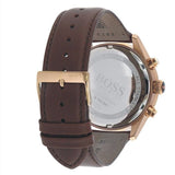 Hugo Boss Grand Prix Brown Dial Brown Leather Strap Watch for Men - 1513605