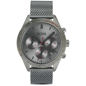 Hugo Boss Talent Gunmetal Dial Grey Mesh Bracelet Watch for Men - 1513637