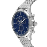 Hugo Boss Companion Blue Dial Silver Steel Strap Watch for Men - 1513653