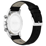 Hugo Boss Navigator Black Dial Black Leather Strap Watch for Men - 1513678