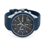 Hugo Boss Velocity Black Dial Blue Rubber Strap Watch for Men - 1513717