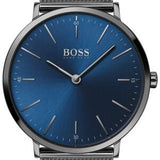 Hugo Boss Horizon Blue Dial Black Mesh Bracelet Watch for Men - 1513734