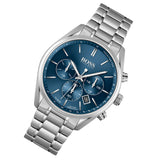 Hugo Boss Champion Blue Dial Silver Steel Strap Watch for Men - 1513818