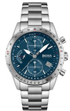 Hugo Boss Pilot Blue Dial Silver Steel Strap Watch for Men - 1513850