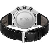 Hugo Boss Pilot Edition Black Dial Black Leather Strap Watch for Men - 1513853