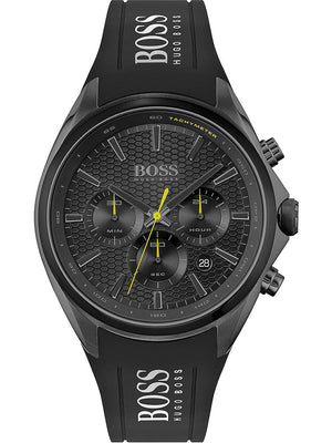 Hugo Boss Distinct Black Dial Black Silicone Strap Watch for Men - 1513859