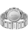 Hugo Boss Pioneer Green Dial Silver Steel Strap Watch for Men - 1513868