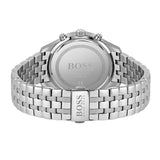 Hugo Boss Associate Black Dial Silver Steel Strap Watch for Men - 1513869