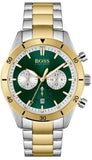 Hugo Boss Santiago Green Dial Two Tone Steel Strap Watch for Men - 1513872