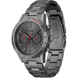 Hugo Boss Allure Chronograph Grey Dial Grey Steel Strap Watch for Men - 1513924