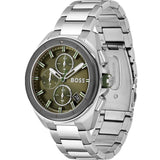 Hugo Boss Volane Grey Dial Silver Steel Strap Watch for Men - 1513951