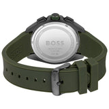 Hugo Boss Globetrotter Grey Dial Black Silicone Strap Watch for Men - 1513931