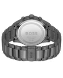 Hugo Boss View Chronograph Grey Dial Grey Steel Strap Watch For Men - 1513991