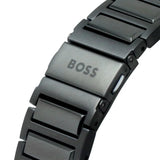 Hugo Boss Steer Chronograph Quartz Grey Dial Grey Steel Strap Watch For Men - 1513996