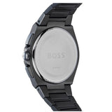 Hugo Boss Steer Chronograph Quartz Grey Dial Grey Steel Strap Watch For Men - 1513996