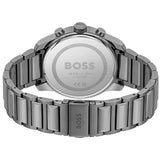 Hugo Boss Trace Chronograph Grey Dial Grey Steel Strap Watch For Men - 1514005