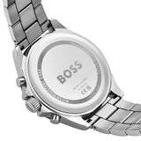 Hugo Boss Troper Chronograph Blue Dial Silver Steel Strap Watch For Men - 1514057