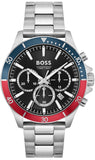 Hugo Boss Troper Chronograph Black Dial Silver Steel Strap Watch For Men - 1514108