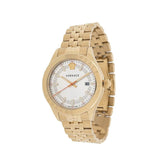 Versace Hellenyium Analog White Dial Gold Steel Strap Watch for Men - VEVK00720