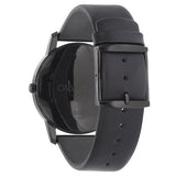 Calvin Klein City Quartz Black Dial Black Leather Strap Watch for Men - K2G2G4C1