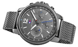 Tommy Hilfiger London Chronograph Grey Dial Grey Mesh Bracelet Watch for Men - 1791530