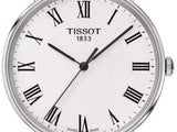 Tissot Everytime Medium White Dial Black Leather Strap Watch For Men - T109.410.16.033.01