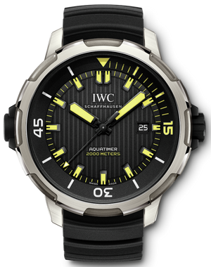 IWC Aquatimer Automatic 2000 Black Dial Black Rubber Strap Watch for Men - IW358001