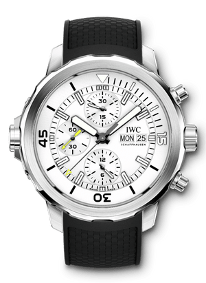 IWC Aquatimer Chronograph White Dial Black Rubber Strap Watch for Men - IW376801