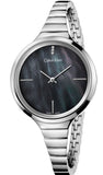 Calvin Klein Lively Black Dial Silver Steel Strap Watch for Women - K4U2312S