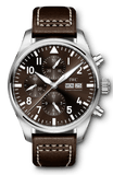 IWC Pilot's Watch Chronograph Edition Brown Dial Brown Leather Strap Watch for Men - IW377713