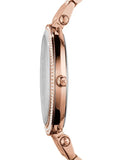 Michael Kors Darci Brown Dial Rose Gold Stainless Steel Strap Watch for Women - MK3217