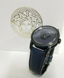 Versace Palazzo Empire Black Dial Black Leather Strap Watch for Men - VERD00218