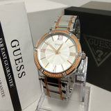 Guess Park Ave Silver Dial Two Tone Steel Strap Watch for Women - W0636L1