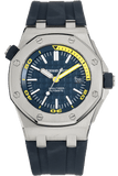 Audemars Piguet Royal Oak Offshore Diver Blue Dial Blue Rubber Strap Watch for Men - 15710ST.OO.A027CA.01