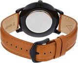 Fossil The Minimalist Black Dial Brown Leather Strap Watch for Men - FS5305