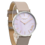 Coach Perry Mother of Pearl Dial Light Grey Leather Strap Watch for Women - 14503245