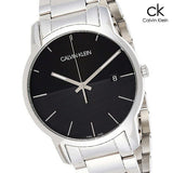 Calvin Klein City Black Dial Silver Steel Strap Watch for Men - K2G2G14C