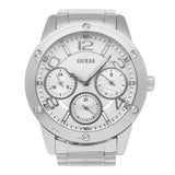 Guess Confetti Silver Dial Silver Steel Strap Watch for Women - W0778L1