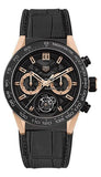 Tag Heuer Carrera Chronograph Tourbillion Titianium & Gold Black Dial Black Leather Strap Watch for Men - CAR5A5U.FC6377