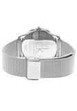 Calvin Klein Minimal Black Dial Silver Mesh Bracelet Watch for Women - K3M22123