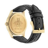 Gucci G Timeless Quartz Black Dial Black Leather Strap Watch For Women - YA1264034A