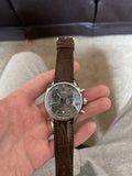 Tag Heuer Carrera Chronograph Grey Dial Brown Leather Strap Watch for Men - CBN2012.FC6483