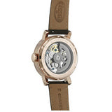 Fossil Townsman Automatic Skeleton White Dial Brown Leather Strap Watch for Men - ME3078