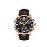 Tissot T Sport Chrono XL Classic Brown Dial Brown Leather Strap Watch For Men - T116.617.36.057.01