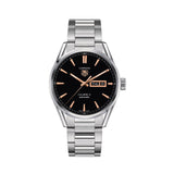 Tag Heuer Carrera Calibre 5 Automatic Black Dial Silver Steel Strap Watch for Men - WAR201C.BA0723