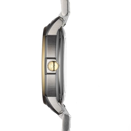 Tissot Automatics III Day Date Black Dial Two Tone Steel Strap Watch For Men - T065.430.22.051.00