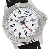 Breitling Avenger Automatic GMT 43 White Dial Black Nylon Strap Watch for Men - A32397101A1X1