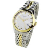 Gucci G Timeless Silver Dial Two Tone Steel Strap Watch For Women - YA126511